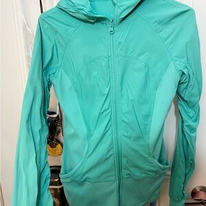 Lululemon Athletica Green and Blue Utility Jacket with Hood